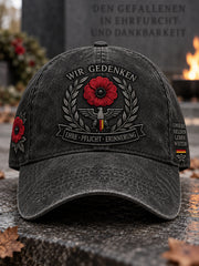 Herren-Vintage-Stil Remembrance Day Grafik druck Hut