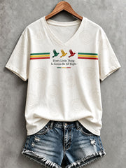 Damen-T-Shirt mit dem Aufdruck „Every Little Thing Is Gonna Be All Right“