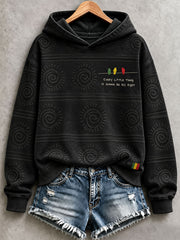 Damen-Kapuzenpullover „Every Little Thing Is Gonna Be All Right“
