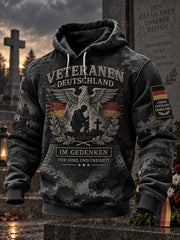 Herren-Kapuzenpullover mit Grafikmotiv zum Veteranengedenktag