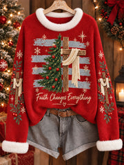 Damen pullover "Faith Changes Everything"