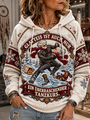 Frauen-Kapuzenpullover aus Flanell mit humorvollem Spruch