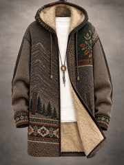 Herren-Hoodie mit Kunstmotiv und Fleece-Futter für den Herbst