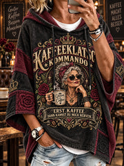 Kurzarm-Kapuzen pullover für Frauen