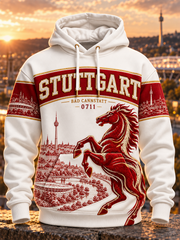 Herren-Oversize-Kapuzenpullover mit abfallenden Schultern und Taschen