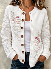 Damen-Weihnachtsmann-Strickjacke