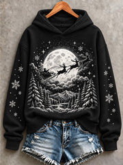 Damen-Vintage-Sweatshirt mit Weihnachts schlitten