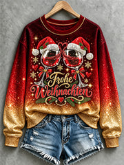 Weihnachts-Loungesweatshirt für Damen mit Muster