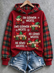 Weihnachts-Kapuzenpullover für Damen mit Print