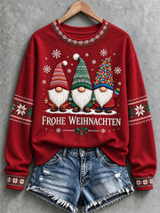Weihnachts-Loungesweatshirt für Damen mit Muster