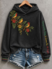 Damen-Kapuzenpullover „Every Little Thing Is Gonna Be All Right“