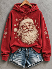 Weihnachtlicher Damen-Sweatshirt mit Weihnachtsmann-Print