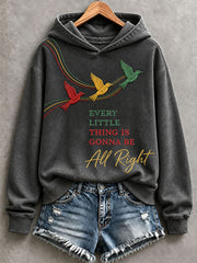 Damen-Kapuzenpullover „Every Little Thing Is Gonna Be All Right“