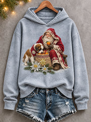 Damen-Kapuzenpullover mit Schweizer Weihnachtsmotiv