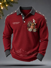 Herren-Weihnachts-T-Shirts mit Schweizer Motiven, lässig geschnitten