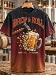 Herren-Bierkultur-T-Shirt mit kurzen Ärmeln
