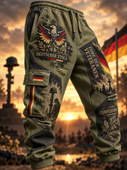 Herren-Long-Cargo-Hose mit grafischem Veteranen-Gedenkdruck