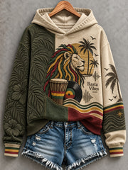 Damen-Polyester-Sweatshirt mit Reggae-Design