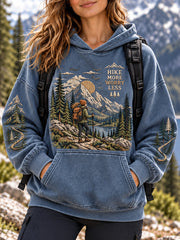 Damen-Wildnis-Trail-Print Wanderfreunde-Kapuzenpullover