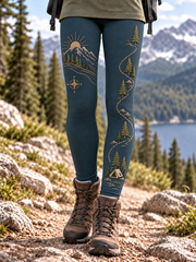 Bedruckte Wanderhose für Damen