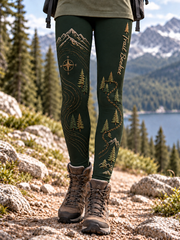 Bedruckte Wanderhose für Damen