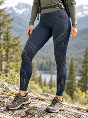 Damen-Wildnis-Trail-Print-Leggings für Wanderfreunde