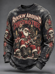 Herren Heavy Metal Rock Weihnachten CrewNeck Sweatshirt