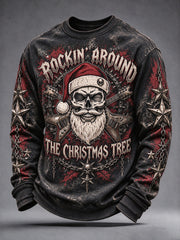 Herren Heavy Metal Rock Weihnachten Crewneck Sweatshirt