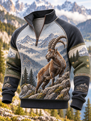 Herren-Kapuzenpullover mit Reißverschluss – Jagdsaison-Design