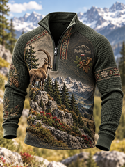 Herren-Kapuzenpullover mit Reißverschluss – Jagdsaison-Design