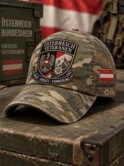 Bedruckte Kappe für Herren mit Veteranen-Gedenkmotiv