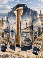 Herren-Küstenkunst-Composite-Fleecejacke
