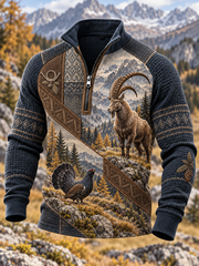 Herren-Kapuzenpullover mit Reißverschluss – Jagdsaison-Design
