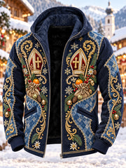 Herren-Kunstfaserjacke zum Nikolaustag