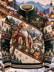 Herren-Sweatshirt mit Stehkragen zum Nikolaustag