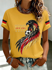 Damen-T-Shirt mit Fußballfan-Print von Deutschland