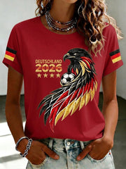 Damen-T-Shirt mit Fußballfan-Print von Deutschland