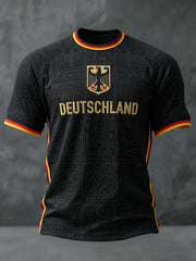 Herren-Fußball-T-Shirt mit Deutschland-Druck