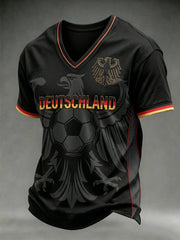 Herren-T-Shirt mit deutschem Fußball-Lover-Print