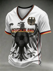 Herren-T-Shirt mit deutschem Fußball-Lover-Print