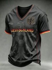 Herren-T-Shirt mit deutschem Fußball-Lover-Print