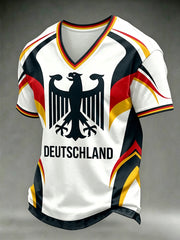 Herren-T-Shirt mit deutschem Fußball-Lover-Print