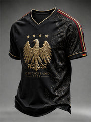 Herren-Fußball-V-Neck-T-Shirt aus Deutschland