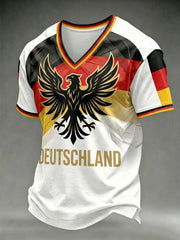 Herren-T-Shirt mit deutschem Fußball-Lover-Print