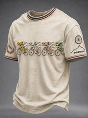 Herren Skelett Fahrrad kurze Ärmel T-Shirt
