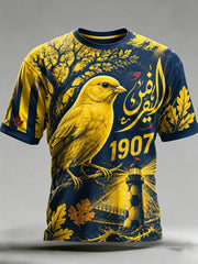 Herren-Fußballfan-Kunstdruck-T-Shirt