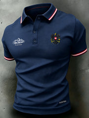 Bedrucktes lässiges Herren-Polo-Shirt im Business-Stil