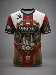 Männer Österreichi scher National feiertag Gedenk kunst druck T-Shirt