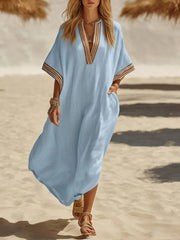 Boho-Urlaubs-Maxikleid für Damen, lässig