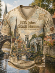 Herren-T-Shirt mit V-Ausschnitt – Städte Deutschlands